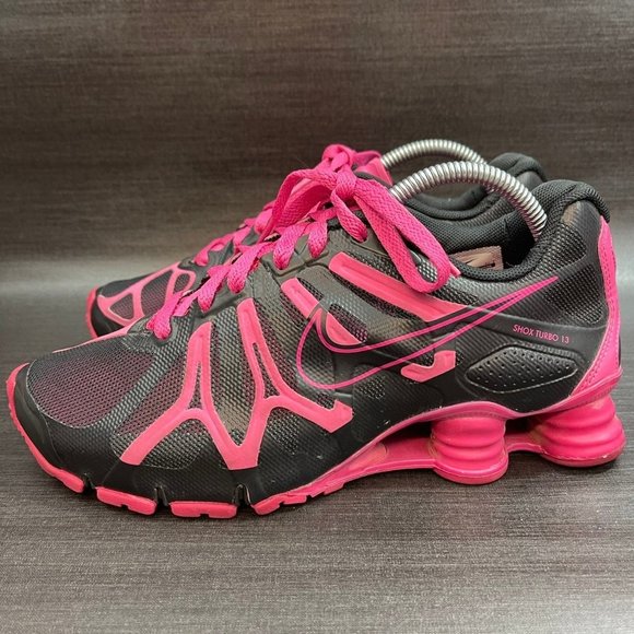Nike Shox Turbo 13 Women's Size 8 Running Athletic Sneakers Shoes Pink Black - Picture 5 of 11